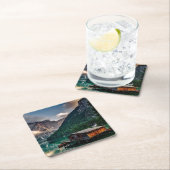 ビューティフルレイクハウスキャビンin the Mountains スクエアペーパーコースター (インサイチュ)