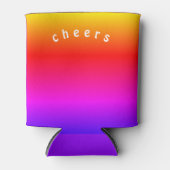 ビューティフルレインボーカラークーラーボックス応援 缶クーラー (正面)