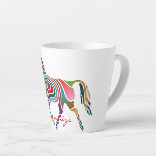 ビューティフルレインボーカラーホースサンダー_コーブ カフェラテマグ (右アングル)