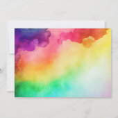 ビューティフルレインボーカラー抽象デザイン セーブザデート (裏面)