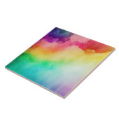 ビューティフルレインボーカラー抽象デザイン タイル (側面)