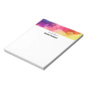 ビューティフルレインボーカラー抽象デザイン ノートパッド (回転)