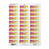 ビューティフルレインボーカラー抽象デザイン ラベル (フルシート)