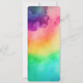 ビューティフルレインボーカラー抽象デザイン 招待状 (裏面)