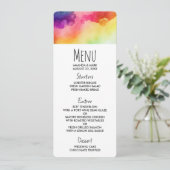 ビューティフルレインボーカラー抽象デザイン 招待状 (スタンド正面)