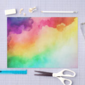 ビューティフルレインボーカラー抽象デザイン 薄葉紙 (クラフト)