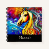 ビューティフルレインボーホースポートレート弾 ノートブック (正面)
