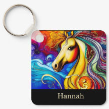 ビューティフルレインボーホースポートレート