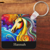 ビューティフルレインボーホースポートレート キーホルダー (裏面)