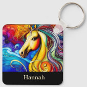 ビューティフルレインボーホースポートレート キーホルダー (裏面)