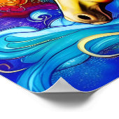 ビューティフルレインボーホースポートレート ポスター (角)