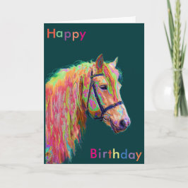 ビューティフルレインボーポニー誕生日カード カード