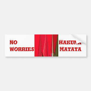 ビューティフルレッドデザイン バンパーステッカー