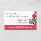 ビューティフルレッドフローラモノグラムロマンス作家 名刺 (裏面)