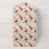 ビューティフルレッドホワイトフローラ オールインワン招待状 (外側)