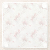 ビューティフルレッドホワイトフローラ ガラスコースター (裏面)