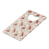 ビューティフルレッドホワイトフローラ クレジットカード栓抜き (裏面アングル)