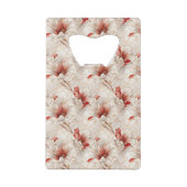 ビューティフルレッドホワイトフローラ クレジットカード栓抜き (裏面)