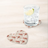 ビューティフルレッドホワイトフローラ ペーパーコースター (インサイチュ)