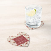 ビューティフルレッドホワイトフローラ ペーパーコースター (インサイチュ)