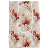 ビューティフルレッドホワイトフローラ ミディアムペーパーバッグ (裏面)