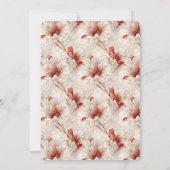 ビューティフルレッドホワイトフローラ 招待状 (裏面)