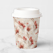 ビューティフルレッドホワイトフローラ 紙コップ (右)
