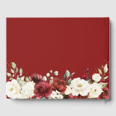 ビューティフルレッドホワイトローズ結婚フローラ ゲストブック (裏面)