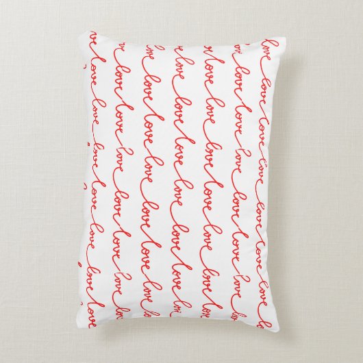 ビューティフルレッドラブレタリング アクセントクッション (裏面(縦))
