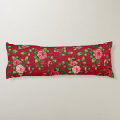 ビューティフルレッドローズパターン抱き枕 ボディピロー (裏面)