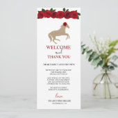 ビューティフルレッドローズブライダルシャワーサンキューカード シーズンカード (スタンド正面)