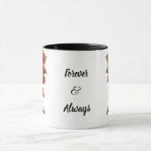 ビューティフルレッドローズ名前をカスタムするフォーエバー&常時 マグカップ (中央)