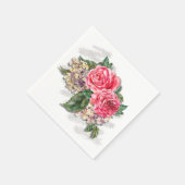 ビューティフルレッドローズ紙カクテルナプキン スタンダードカクテルナプキン (角)