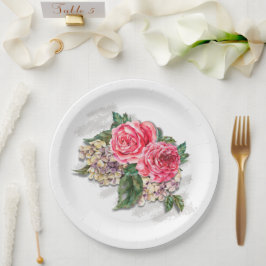 ビューティフルレッドローズ紙プレート ペーパープレート