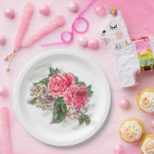 ビューティフルレッドローズ紙プレート ペーパープレート (パーティー)