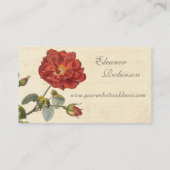 ビューティフルレッドヴィンテージバラオールドファッションド 名刺 (裏面)