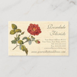 ビューティフルレッドヴィンテージバラオールドファッションド 名刺