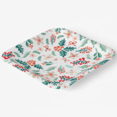 ビューティフルレッド金ゴールドメリークリスマスグリーティング紙 ペーパープレート (傾斜あり)