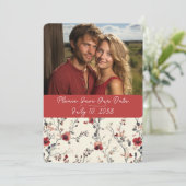 ビューティフルレッド&ピンクエレガントフローラ セーブザデート (スタンド正面)