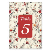 ビューティフルレッド&ピンクエレガントフローラ テーブルナンバー (裏面)