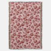 ビューティフルレッド&ピンク抽象デザイン スローブランケット (正面縦)