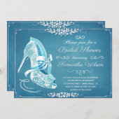 ビューティフルレースブライドズシューズブライダルシャワー 招待状 (正面/裏面)