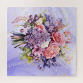 ビューティフルローズブーケフラワーブーケフローラ ジグソーパズル (横)