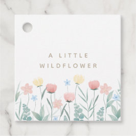 ビューティフルワイルドフラワーブーケ誕生日メッセージカード フェイバータグ