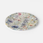 ビューティフルワイルドフラワープリント紙プレート ペーパープレート (アングル)