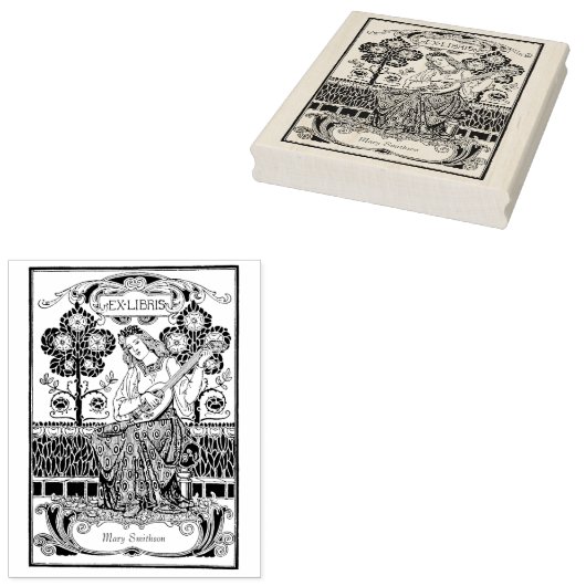 ビューティフルヴィンテージエクリリス名前をカスタムする ラバースタンプ (押印)