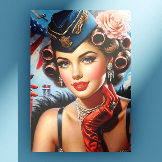 ビューティフルヴィンテージガールポートレート ポストカード