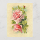 ビューティフルヴィンテージビクトリアンフラワーバラブーケ ポストカード (正面)