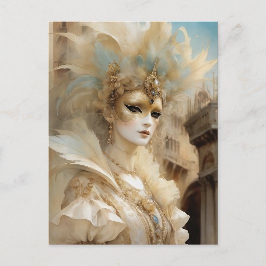 ビューティフルヴェネツィアカーニバルマスク ポストカード (正面)