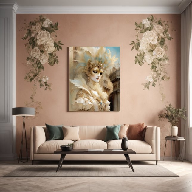 ビューティフルヴェネツィアカーニバルマスク メタルプリント (クリエイターアップロード済み)